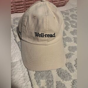 Cream 'Well-read' Baseball Cap